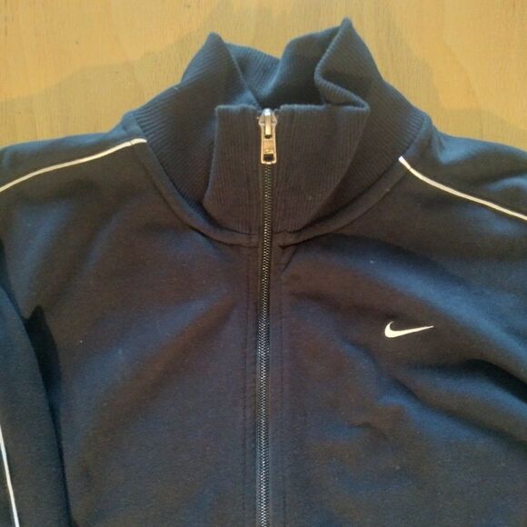 Vintage Nike Striped Zipper Track Jacket Warm Up Athletic - Picture 1 of 8